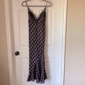 Victoria’s Scret plaid maxi slip dress nightgown XL extra large